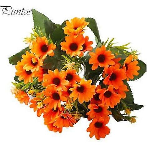 Fleur artificielle réaliste aux détails soignés, ne se fane pas, ne nécessite aucun arrosage, longue durée de vie. Accessoire photo, centre de table, décoration pour mariage et fête.jaune orange (1/5)