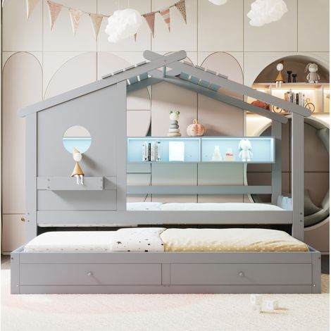 Cama cama infantil con arrastre y almacenaje OKMYHOME (1/4)