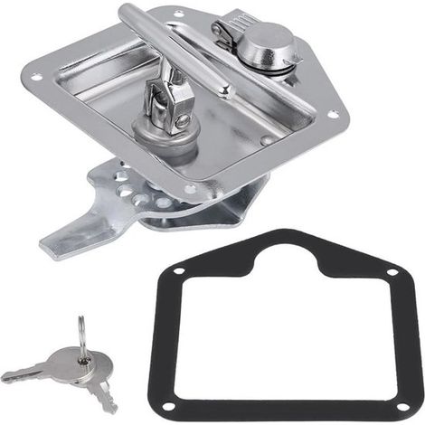 Candado plegable de acero inoxidable en forma de T para remolques de camiones. (1/5)