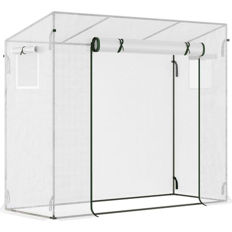 Invernadero de túnel 200 x 76 x 168 cm con puerta enrollable y ventanas laterales (1/5)