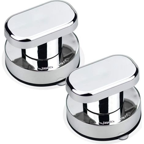 2PCS Poignée de Porte à Ventouse Poignée Ventouse Baie Vitrée Ventouse Forte Tirer Poignées pour Verre de Salle de Bain Armoire (1/4)