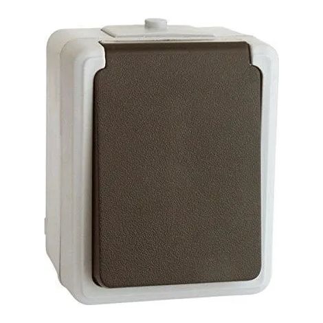 Schuko-Aufputzsteckdose Wasserdicht IP44