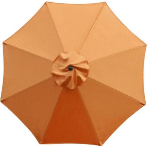 Toile de rechange à 8 baleines pour parasol de jardin, terrasse, cour, plage, piscine, marché (auvent uniquement),couleur orange (1/2)