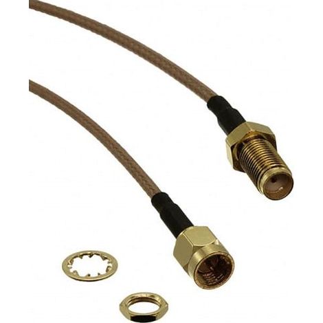 Cordon coaxial RS PRO, RG316, Mâle, / Femelle, 152mm, Avec connecteur ( Prix pour 1 )
