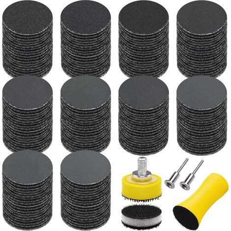 Disques de Ponçage 25mm - 200 Pièces - Grain 180-5000 - Abrasifs Ronds pour Métal - Ponceuse et Polissage Auto (1/5)