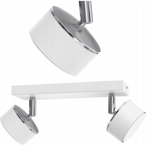 PLAFONNIER BLANC CHROME MOBILE LED GX53 LAMPE POLONAISE (1/4)