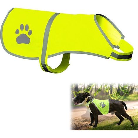 Gilet Réfléchissant pour Chien,Chiens Sécurité Harnais Vestes,Vêtements Petit Grands Chiens Gilet de Sécurité Réfléchissant,Haute Visibilité,pour Promenades Nocturnes Activités Extérieures,Taille(L) (1/5)