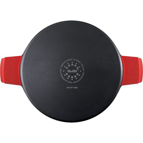 Sauteuse en fonte d’aluminium, couvercle en verre et poignées en silicone, 40 cm, Antiadhésif, Compatible avec l’induction (1/2)
