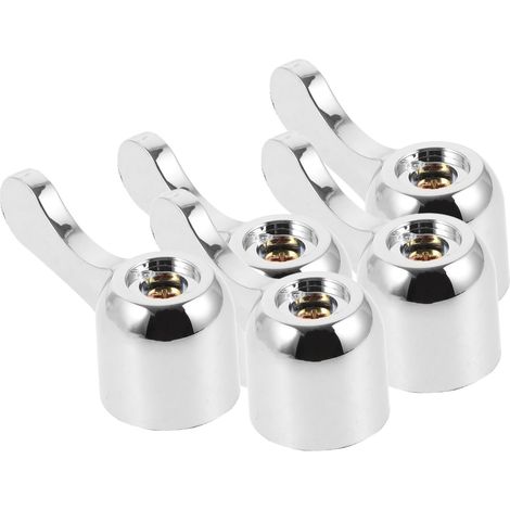 Poignée De Robinet D'évier En Plastique Blanc, Lot De 5 Pièces (1/5)