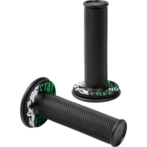 Donut Off-Grips, manopole universali - Nero - Verde (1/3)