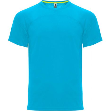 Camiseta deportiva unisex transpirable con espalda rejilla 3D MONACO ROLY XXL Turquesa