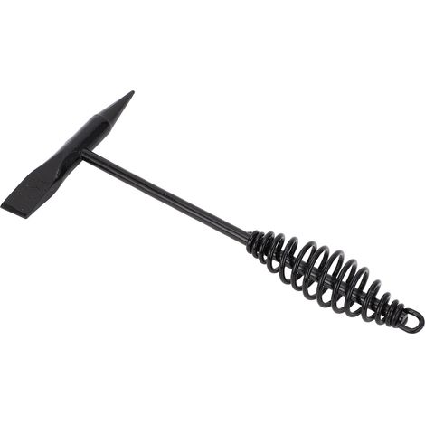 Marteau à piquer multifonctionnel à double tête pour soudage, outil d'enlèvement de scories en acier à haute teneur en carbone avec poignée à ressort hélicoïdal, 300 g (1/5)