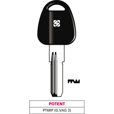 Silca CHIAVE PUNZONATA OTTONE PT6RP (G. VAG 3) POTENT 5.00 pz