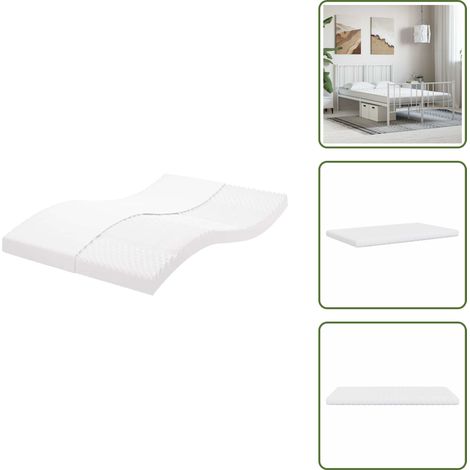 Schaumstoffmatratze Weiß 120x210 cm 7-Zonen Härtegrad 20 ILD - Schaumstoffmatratze - Schaumstoffmatratzen - Matratze - Kühlmatratze (1/5)