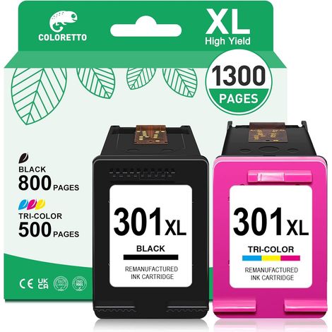 301XL Cartouche pour HP 301 Envy 5530 4500 4507 5532 4504 4502 (1/5)