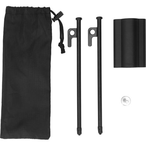 Lot de 2 Supports de Mât de Tente Renforcés, Fixation Antivent pour Perche d'Auvent, Porte-Bâton de Camping Extérieur, Accessoire de Canopée Solide (1/5)