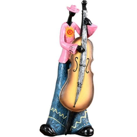 Jazzband-Musikerfiguren, Vintage-Musikerfiguren, Harzstatuen E-- (1/5)