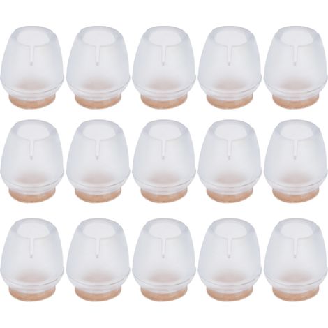 32 Pièces Pattes de Meuble Antidérapantes Silencieuses en Silicone Transparent, Capuchons de Protection pour Pieds de Table et Chaise (1/5)