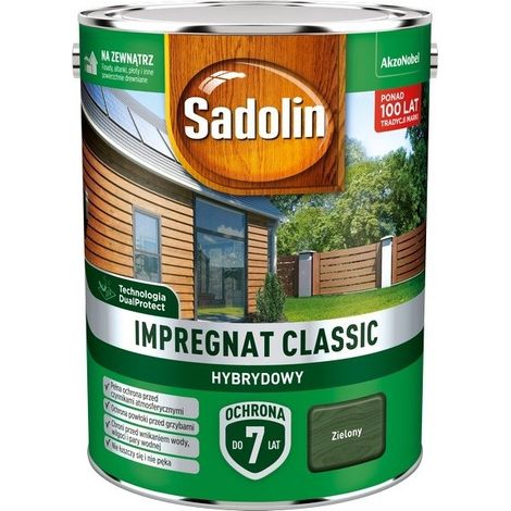 Sadolin Classic impregnante per legno ibrido verde 4,5 l 1 pz.