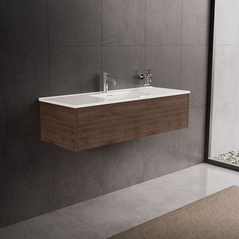 Inda - Meuble de salle de bain 1 tiroir L.120 avec vasque (1/5)