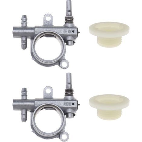 2PCS Pompe à Huile de Tronçonneuse avec Engrenage à Vis Sans Fin Compatible avec Scie à Chaîne 25CC/38CC Rechange pour Outils Électriques Extérieurs (1/5)