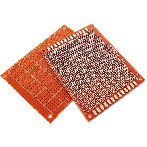 Kit de prototypage électronique DIY : 30 cartes de circuit imprimé universelles prototypes 7 x 9 cm, simple face. (1/5)