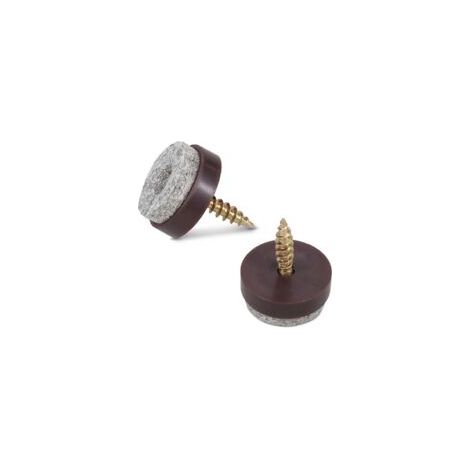 50x Filzgleiter zum Anschrauben - 20mm Anschraubgleiter zum Bodenschutz für Stühle und Möbel - Filz und Kunststoff - redondo - Crezuo (1/4)
