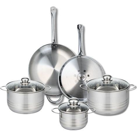 Ensemble de 2 Poêles de cuisson 28 et 32 cm et 3 faitouts 16, 20 et 24 cm Elo Profi Brillant (1/5)