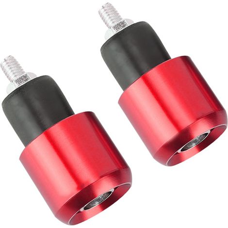 Deux contrepoids universels d'extrémité de guidon rond pour moto de 18 à 22 mm (rouge rose) (1/5)