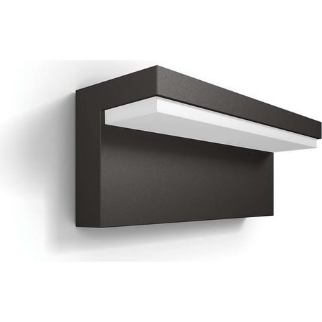 Philips myGarden - Luminaria LED de pared para exteriores 22x8 cm, 4000 K, 4,5 W, antracita 915005378302 (1/4)