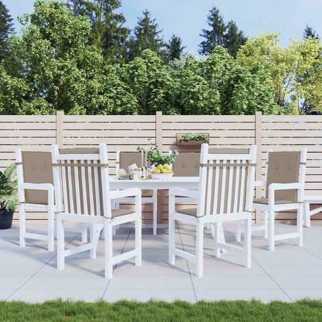 vidaXL Cojín de silla de jardín respaldo bajo 6 uds tela Oxford taupé (1/5)