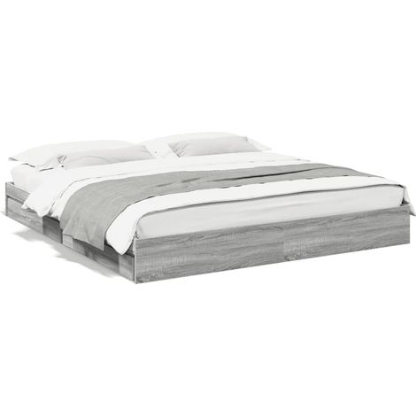 Maison Exclusive - Giroletto Cassetti Grigio Sonoma 200x200 cm Legno Multistrato
