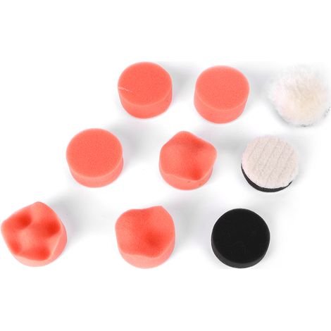 Ortviai Lot de 9 tampons abrasifs ronds de polissage de 50 mm pour éliminer les rayures, mousse souple et résistante (1/5)
