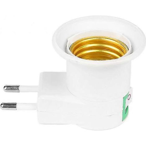 Adaptateur secteur E27 (1 pièce) avec interrupteur marche/arrêt, douille E27 pour lampe, accessoire pour la maison (1/2)