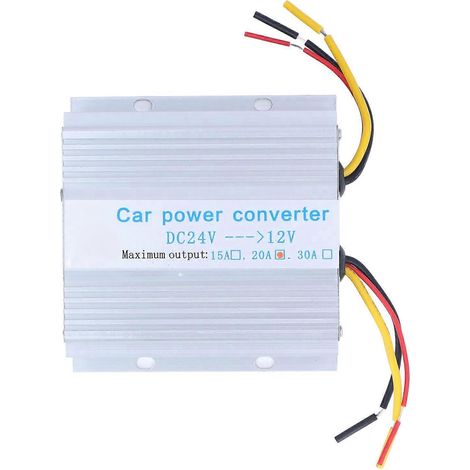 24V auf 12V Abwärtswandler aus Aluminiumlegierung, Gleichspannungsregler für GPS-Navigation, 240W 20A