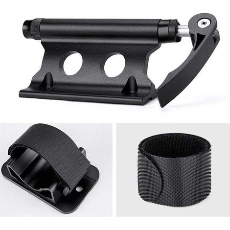 Support de Fixation de Fourche de Vélo, Porte-vélo à Fourche Avant et à libération Rapide en Alliage d'aluminium pour remorque ou Porte-Bagages de Camion(jeu de supports de toit noirs) (1/5)