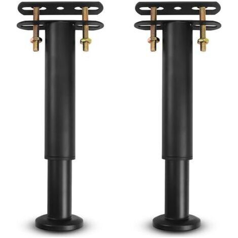 FENOPLASTICACadre de lit, pieds en métal réglables, durable, adapté aux lattes universelles, armoires, canapés, 18-33 cm, 2 pièces (1/4)