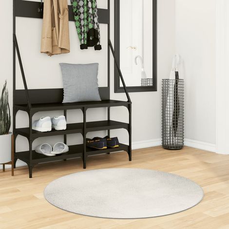 Teppich IZA Kurzflor Skandinavischer Look Creme Ø 100 cm