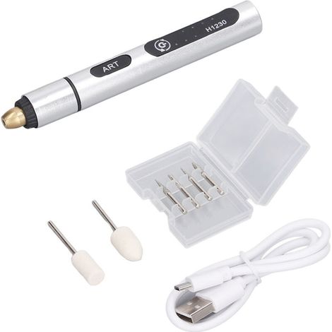 Outil Rotatif sans Fil, Moteur Puissant à 3 Vitesses, Poignée Confortable, Mini-stylo Broyeur de 10 W pour le Nettoyage de la Coupe (1/5)