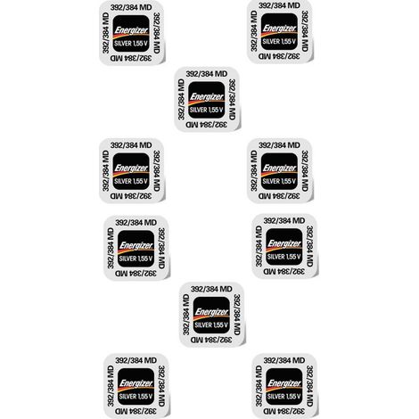 .10 piles Energizer 392/384.