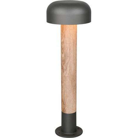 Lampadaire extérieur éclairage jardin terrasse lampadaire aluminium couleur bois IP54 H 54 cm (1/3)