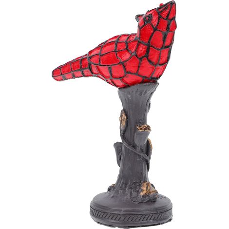 DOITOOL Lampe de Table Décorative Vintage Rouge Motif Oiseau (1/5)