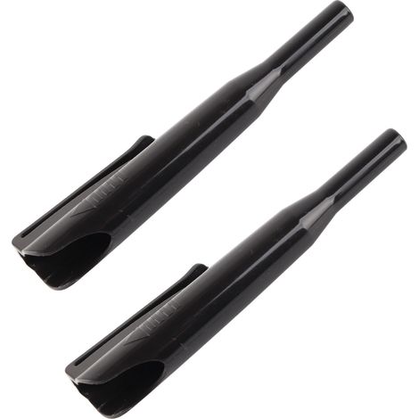 Lot de 2 protège-crayons de charpentier à long bec et trou profond avec clip, noirs (1/5)