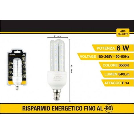 Vtizikl Vtizikl Led 3u E14 6w Luce Fredda 6500k Naturale 4000k Calda 3000k 36d 3u01t - -Bianco Freddo - (1/2)