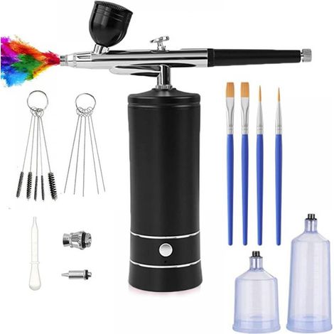 Kit mini aérographe avec compresseur, mini pistolet à peinture électrique - Kit mini aérographe avec compresseur, mini pistolet à peinture électrique (1/5)