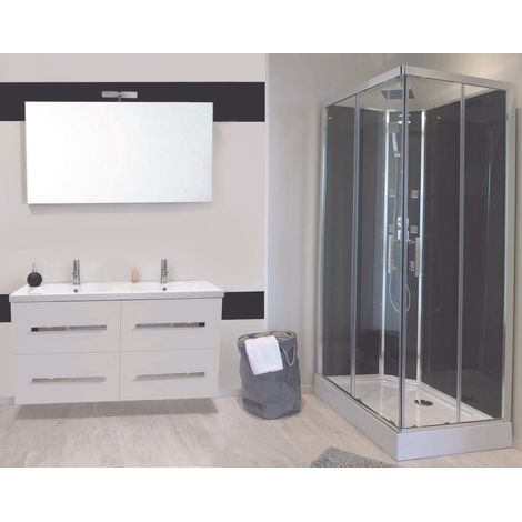 ONDEE - Cabina hidromasaje SELIA - montaje sin silicona - 110x80x228cm - cromados - se entrega en kit (1/5)