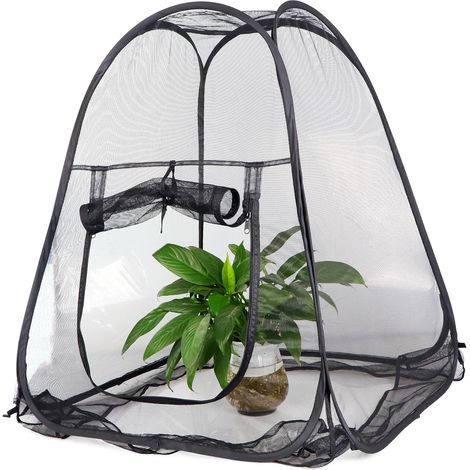 Filet de protection antiparasitaire pour plantes, tente-cage pop-up avec 4 piquets pour légumes, fruits et fleurs (1/4)