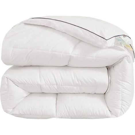 Couette en plumes et duvet Queen Size, lavable en machine, légère, en coton, ultra-douce, pour toutes les saisons, idéale pour la literie d'hôtel. (1/5)