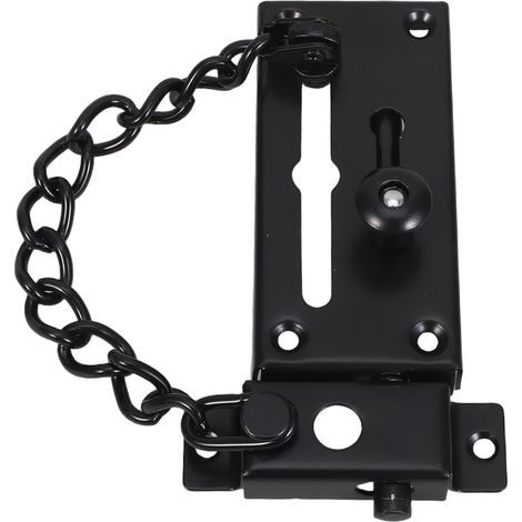 Verrou Antivol à Chaîne en inox Noir Loquet (1/5)