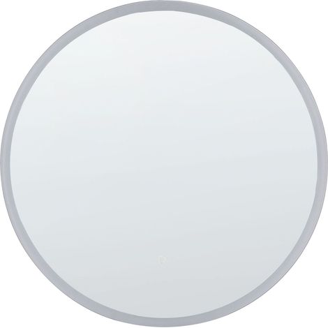Specchio da muro rotondo in argento con LED ø 79 cm Deauville